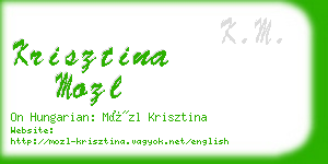 krisztina mozl business card